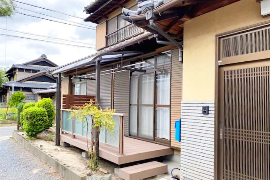ウッドデッキを新設してお洗濯のお悩み解決♪