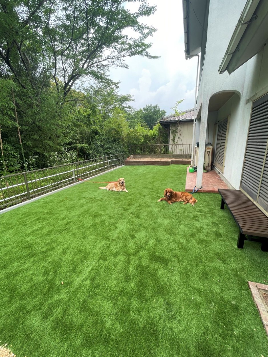 メンテナンスしやすくて 愛犬が思いっきり走り回れるドッグランもある！理想の庭に